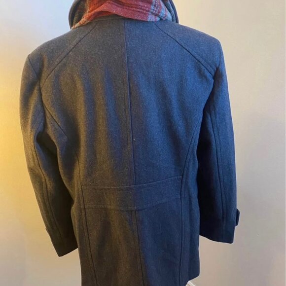 NWT London Fog Women's Double Breasted Peacoat with Scarf (Large) - Picture 3 of 4